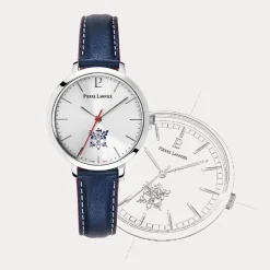 Pierre Lannier Montre Cuir<Montre Femme Élysée - 453D626 Bracelet Cuir Bleu