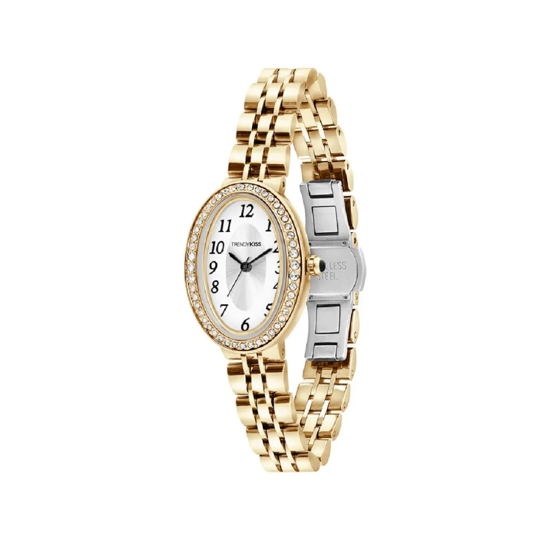 Trendy Kiss Montre Acier<Montre Femme Marguerite - TM10175-02 Bracelet Acier Doré