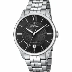 Festina Montre Acier<Montre CLASSIQUE F20425-3 - Montre ACIER CADRAN NOIR Montres