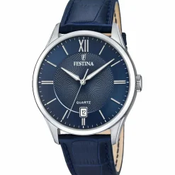 Festina Montre Cuir<Montre CLASSIQUE F20426-2 - Montre ACIER CADRAN BLEU CUIR BLEU Montres