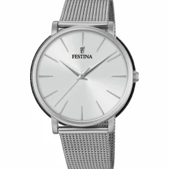 Festina Montre Acier<Montre F20475-1 - Boyfriend acier cadran argent index et bracelet milanais acier