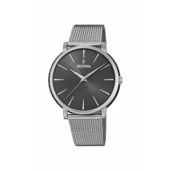 Festina Montre Acier<Montre F20475-4 - Boyfriend acier cadran noir index et bracelet milanais acier