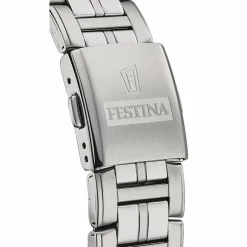 Festina Montre Acier<Montre F20445-3 - Multifonction acier quartz cadran noir et bracelet acier