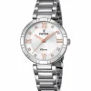 Festina Montre Acier<Montre MADEMOISELLE F16936-B - Femme ACIER CADRAN ARGENT ROSES BRACELET ACIER