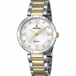 Festina Montre Acier<Montre Mademoiselle F16937-A - Bicolore Acier Doré