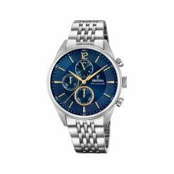 Festina Montre Acier<Montre Timeless Chrono F20285-3 - Montre Chronographe Acier Acier Homme