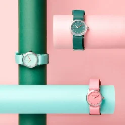 Millow Paris Montre Fille<Montre fille Et'Tic - TRA003 Bracelet Nylon Rose