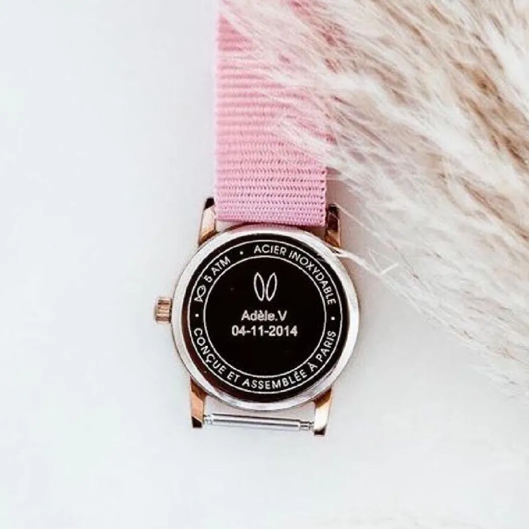 Millow Paris Montre Fille<Montre fille Classique - MIL364 Bracelet Nylon Rose