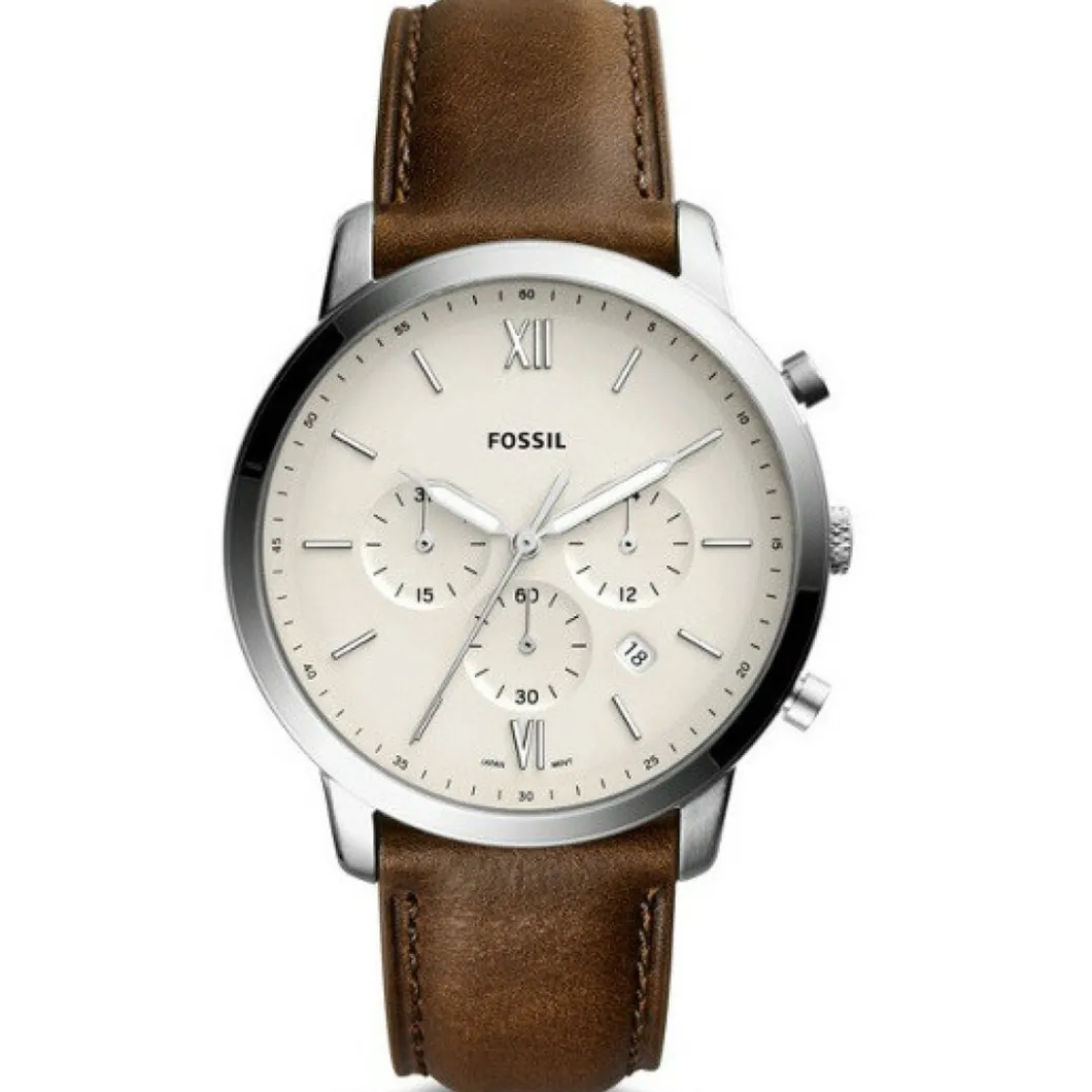Fossil Montres Montre Cuir<Montre Fossil FS5380 - NEUTRA CHRONO Cuir Marron