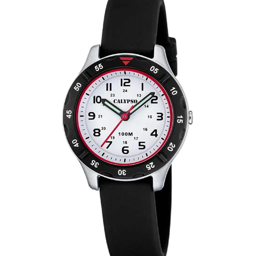 Calypso Montre Garçon<Montre garçon Junior Collection - K5847-1 Bracelet Silicone Noir