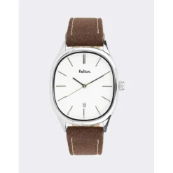 Kelton Montre Cuir|Montre Cuir<Montre Grande colorama blanche