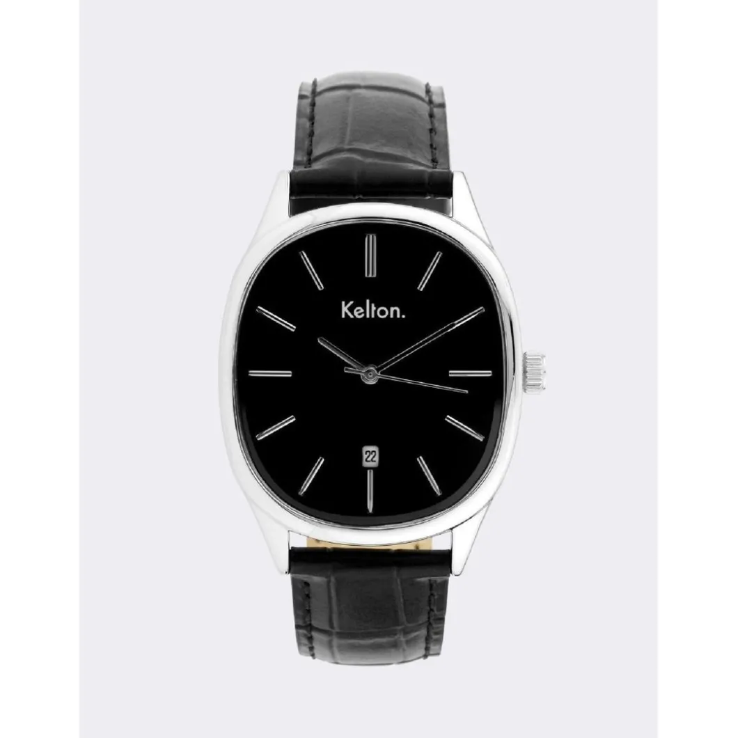 Kelton Montre Cuir|Montre Cuir<Montre Grande Colorama noire