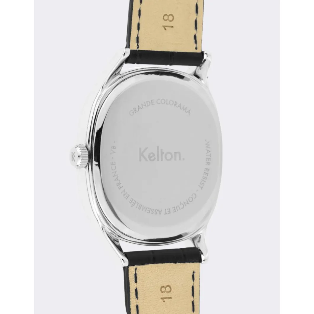 Kelton Montre Cuir|Montre Cuir<Montre Grande Colorama noire