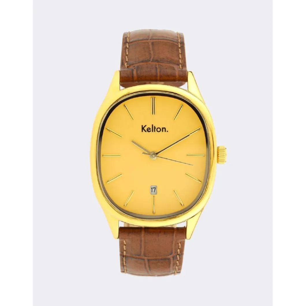 Kelton Montre Cuir|Montre Cuir<Montre Grande Colorama Or