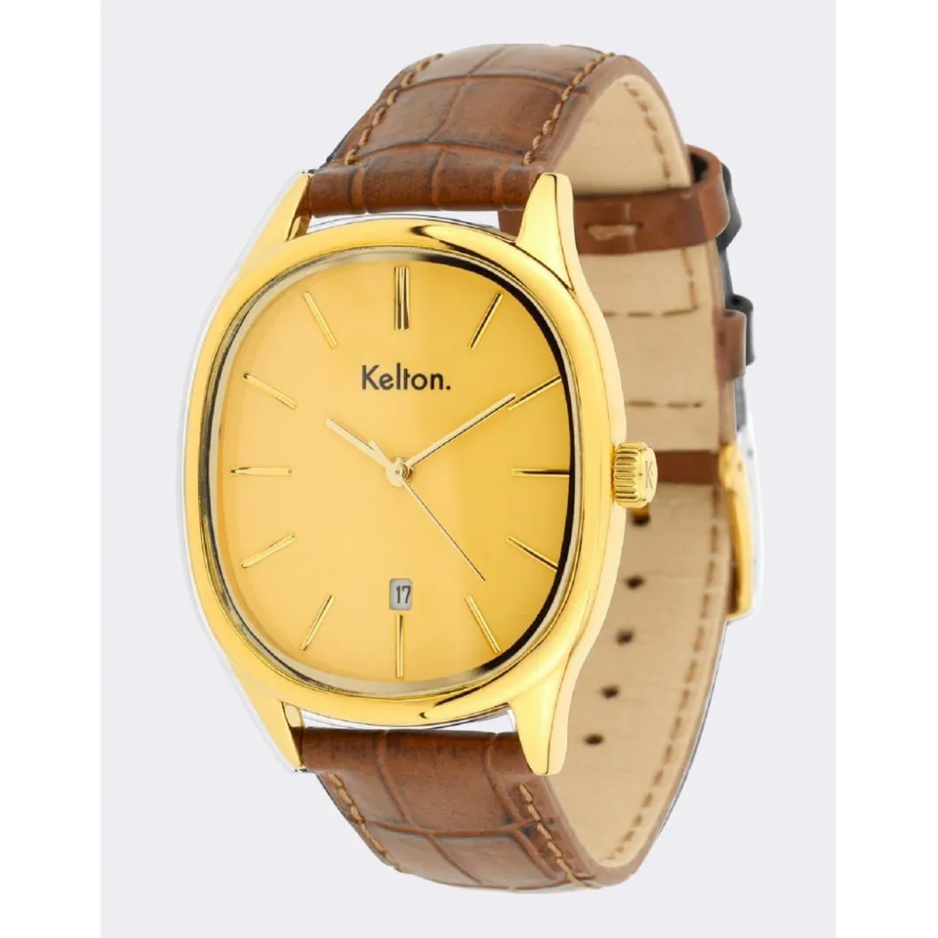 Kelton Montre Cuir|Montre Cuir<Montre Grande Colorama Or