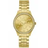 Guess Montre Acier<Montre W1280L2 - ANNA Boîtier acier doré brillant avec cristaux cadran doré bracelet acier doré brillant Femme