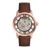 Fossil Montres Montre Cuir|Montre Automatique<Montre Homme Fossil ME3259 - Bracelet Cuir Marron