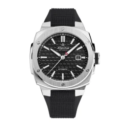 Alpina Montres Montre Automatique<Montre Homme ALPINA Alpiner - AL-525BB4AE6 Bracelet Caoutchouc Noir