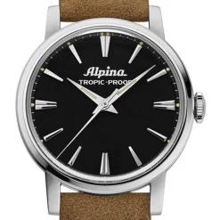 Alpina Montres Montre Cuir<Montre Homme ALPINA Heritage Tropic-Proof Handwinding - AL-480B2H6 Bracelet Alcantara Beige