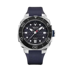 Alpina Montres Montre Automatique<Montre Homme ALPINA Seastrong - AL-525N3VE6 Bracelet Caoutchouc Bleu