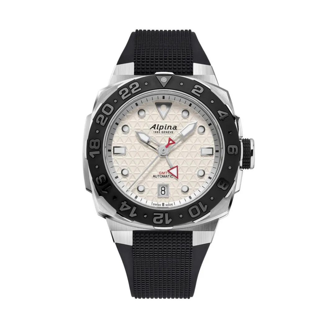 Alpina Montres Montre Automatique<Montre Homme ALPINA Seastrong - AL-560LG3VE6 Bracelet Caoutchouc Noir