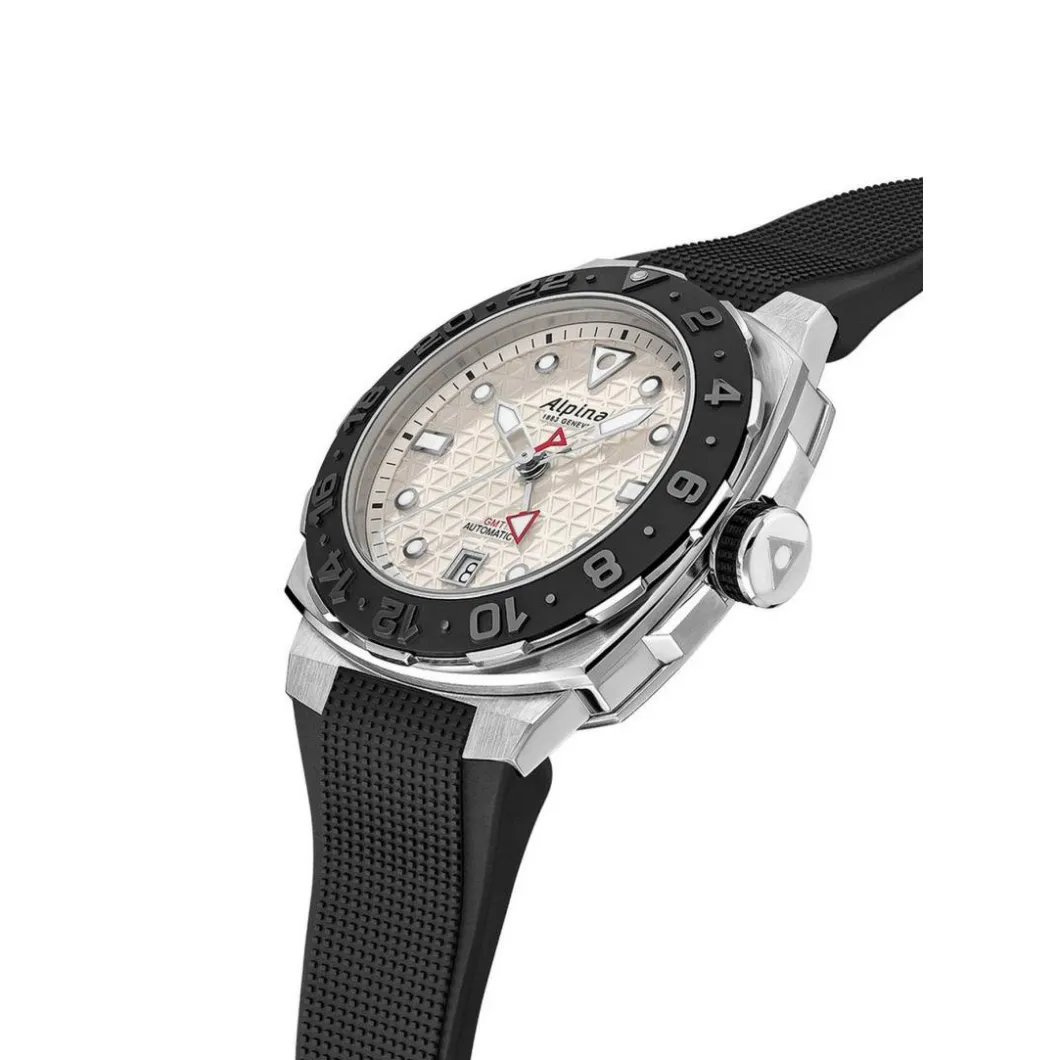 Alpina Montres Montre Automatique<Montre Homme ALPINA Seastrong - AL-560LG3VE6 Bracelet Caoutchouc Noir