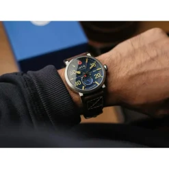 Avi-8 Montre Cuir<Montre Homme Dambuster 80Th Anniversary Royal British Legion Meca-Quatz Limited Edition - AV-4108-RBL-02 Bracelet Cuir Marron