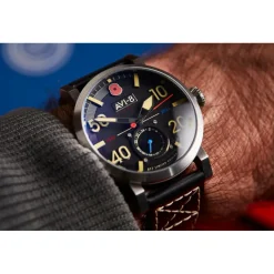 Avi-8 Montre Cuir<Montre Homme Dambuster 80Th Anniversary Royal British Legion Meca-Quatz Limited Edition - AV-4108-RBL-01 Bracelet Cuir Noir