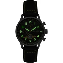 Avi-8 Montre Cuir<Montre Homme Hawker Hurricane Classic Chronograph - AV-4011-0Z Bracelet Cuir Noir