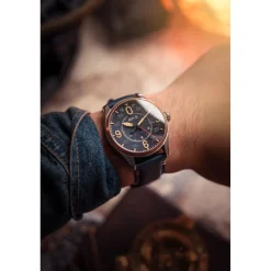 Avi-8 Montre Automatique|Montre Cuir<Montre Homme Spitfire Smith Automatic - AV-4090-05 Bracelet Cuir Bleu