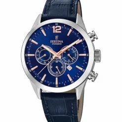 Festina Montre Cuir<Montre homme Bracelet Cuir Bleu F20542-4