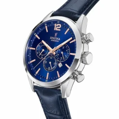 Festina Montre Cuir<Montre homme Bracelet Cuir Bleu F20542-4