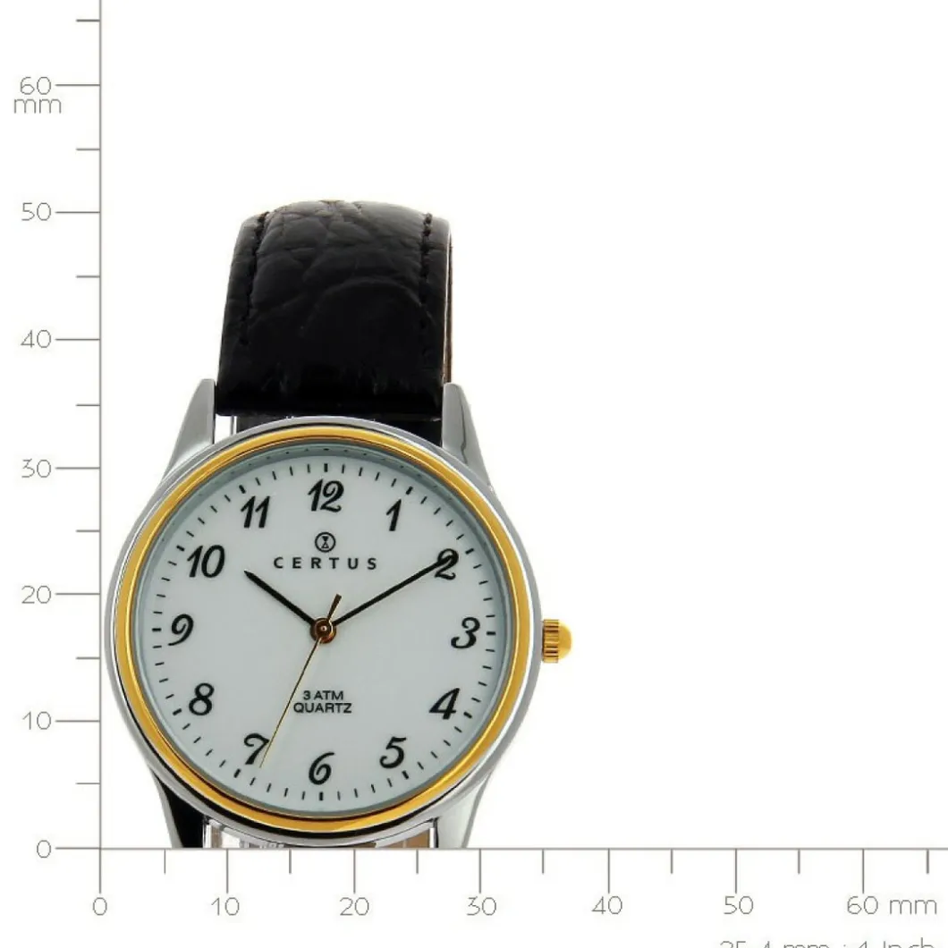 Certus Montre Cuir<Montre Homme 611222 - Bracelet Cuir Noir
