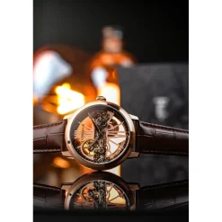 Earnshaw Montre Automatique|Montre Cuir<Montre Homme Cornwall Bridge Automatic - ES-8287-02 Bracelet Cuir Marron