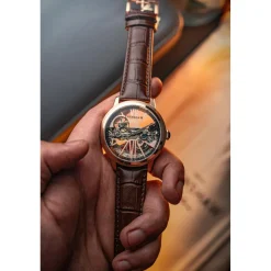 Earnshaw Montre Automatique|Montre Cuir<Montre Homme Cornwall Bridge Automatic - ES-8287-02 Bracelet Cuir Marron