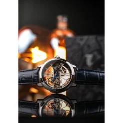 Earnshaw Montre Automatique|Montre Cuir<Montre Homme Cornwall Bridge Automatic - ES-8287-01 Bracelet Cuir Bleu