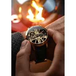 Earnshaw Montre Automatique|Montre Cuir<Montre Homme Cornwall Bridge Automatic - ES-8287-03 Bracelet Cuir Noir