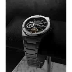 Earnshaw Montre Automatique<Montre Homme Drake Dual Time Automatic - ES-8291-11 Bracelet Acier Argent