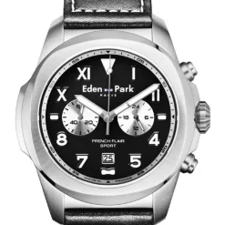 Eden Park montres Montre Cuir<Montre Homme Eden Park - EP37650A24 Bracelet Cuir Noir