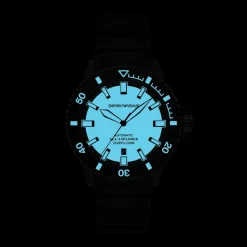 Emporio Armani Montres Montre Automatique<Montre Homme Emporio Armani Sea Explorer - AR60085 Bracelet Silicone Noir