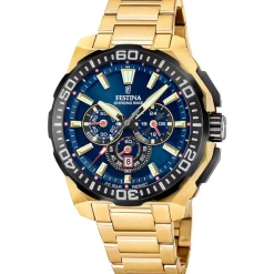 Festina Montre Acier<Montre Homme Chrono Bike - F20727-1 Bracelet Acier Doré