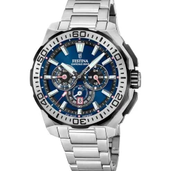 Festina Montre Acier<Montre Homme Chrono Bike - F20724-2 Bracelet Acier Argent