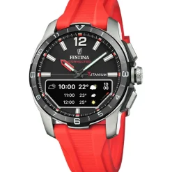 Festina Montre Connectée<Montre Homme Connected - F23000-C Bracelet Résine Rouge