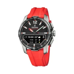 Festina Montre Connectée<Montre Homme Connected - F23000-C Bracelet Résine Rouge