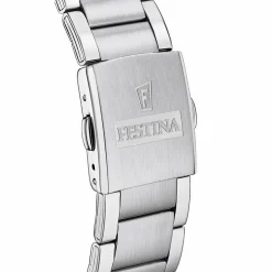 Festina Montre Acier<Montre Homme F20343-7 - Chrono Timeless acier cadran bleu et bracelet acier