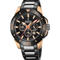Festina Montre Acier<Montre Homme Special Editions - F20645-1 Noir et Doré Rose