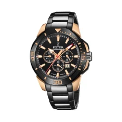 Festina Montre Acier<Montre Homme Special Editions - F20645-1 Noir et Doré Rose