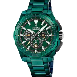 Festina Montre Acier<Montre Homme Special Editions - F20730-1 Bracelet Acier Vert