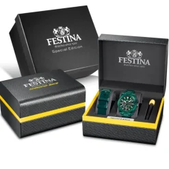 Festina Montre Acier<Montre Homme Special Editions - F20730-1 Bracelet Acier Vert