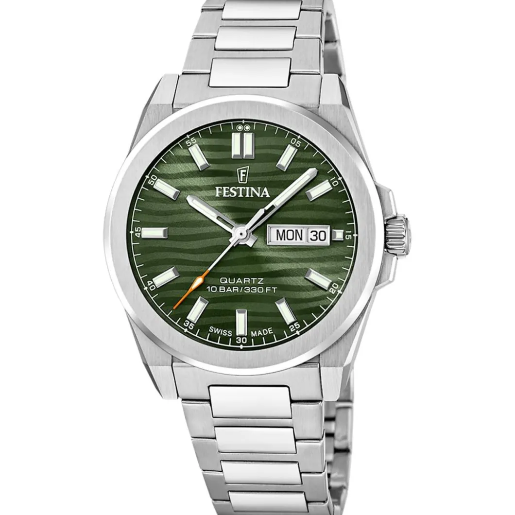 Festina Swiss Made Montre Acier<Montre Homme Classiques Acier - F20073-4 Bracelet Acier Argent